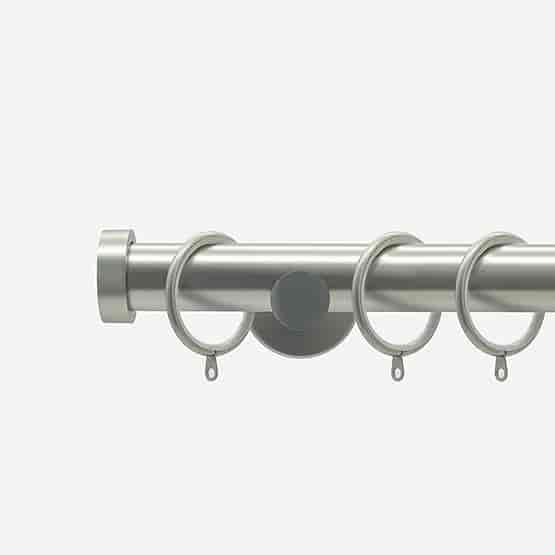 35mm Signature Brushed Steel Stud Curtain Pole