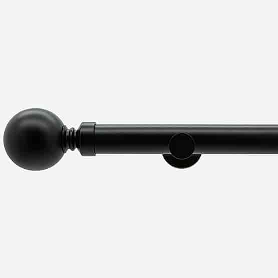 35mm Allure Signature Matt Black Ball Finial Eyelet