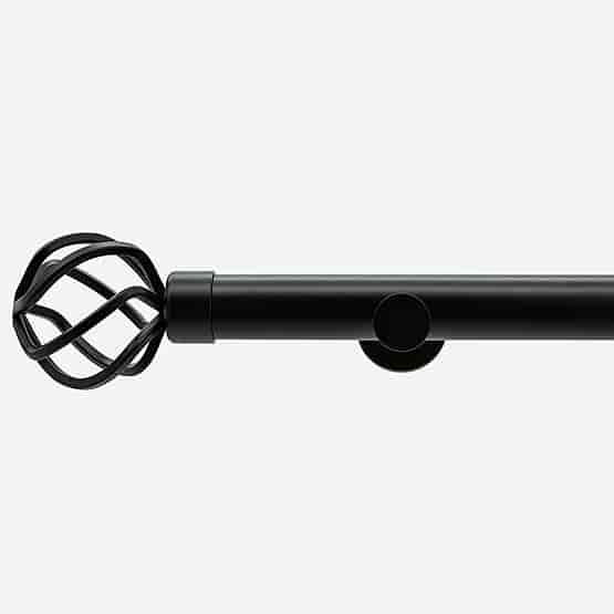 35mm Allure Signature Matt Black Cage Finial Eyelet