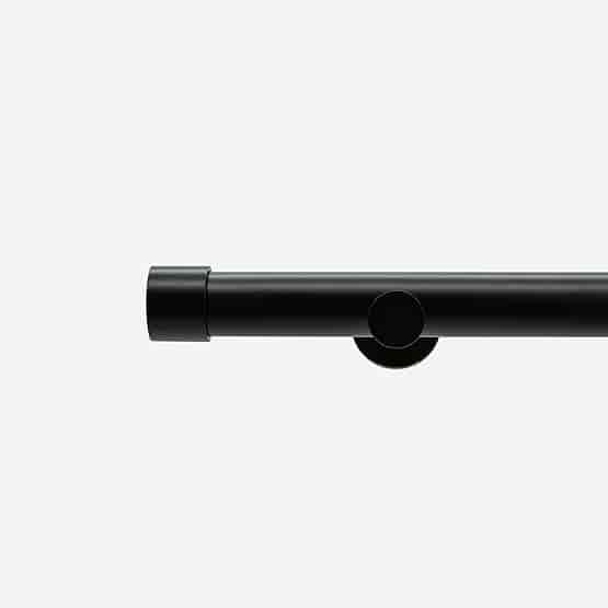 35mm Allure Signature Matt Black End Cap Finial Eyelet