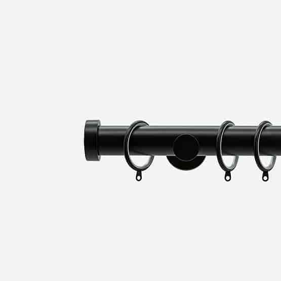 35mm Signature Matt Black Stud Curtain Pole