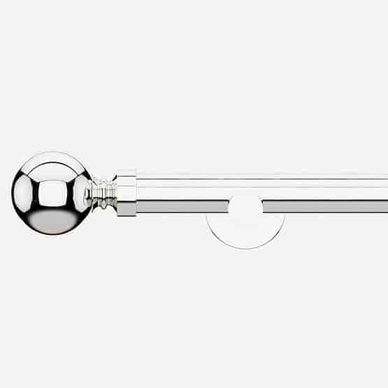 35mm Allure Signature Polished Chrome Ball Finial Eyelet