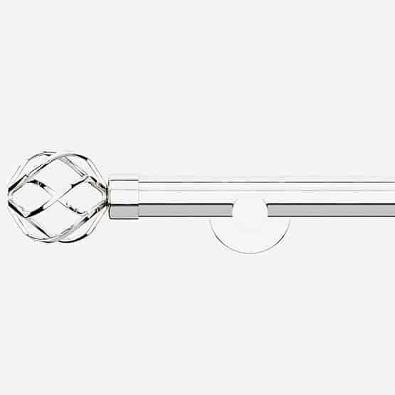35mm Allure Signature Polished Chrome Cage Finial Eyelet