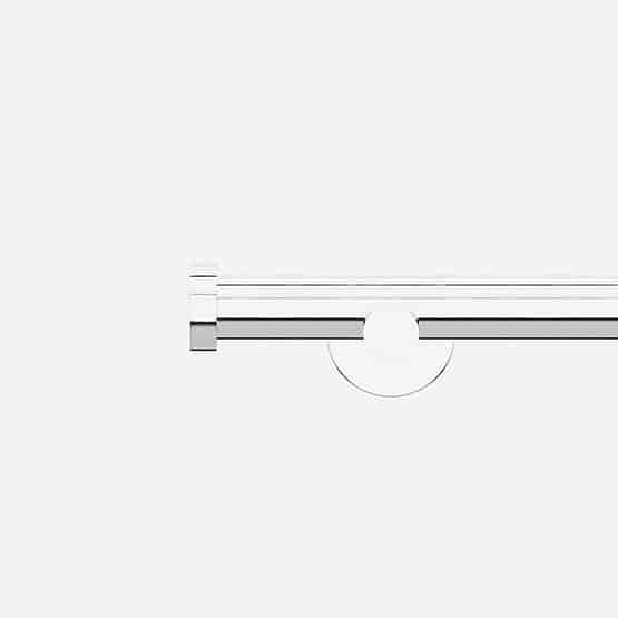 35mm Signature Polished Chrome Stud Eyelet Curtain Pole