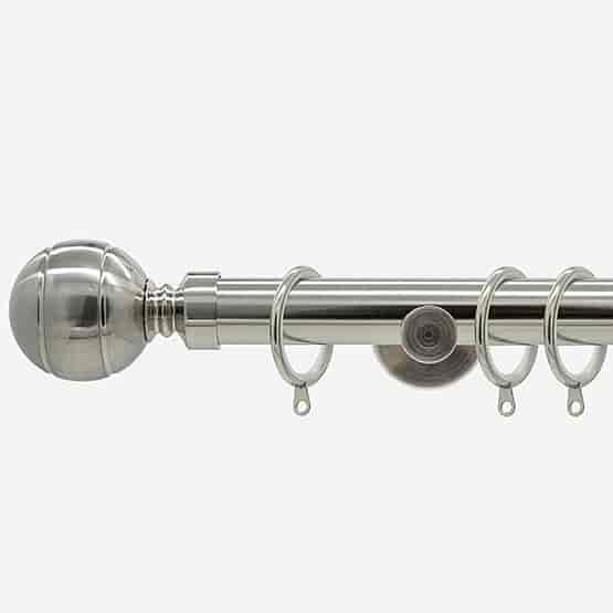 35mm Allure Signature Stainless Steel Ribbed Ball Finial
