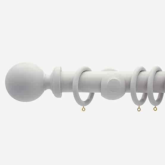 50mm Highgrove Pebble Grey Ball Finial Curtain Pole