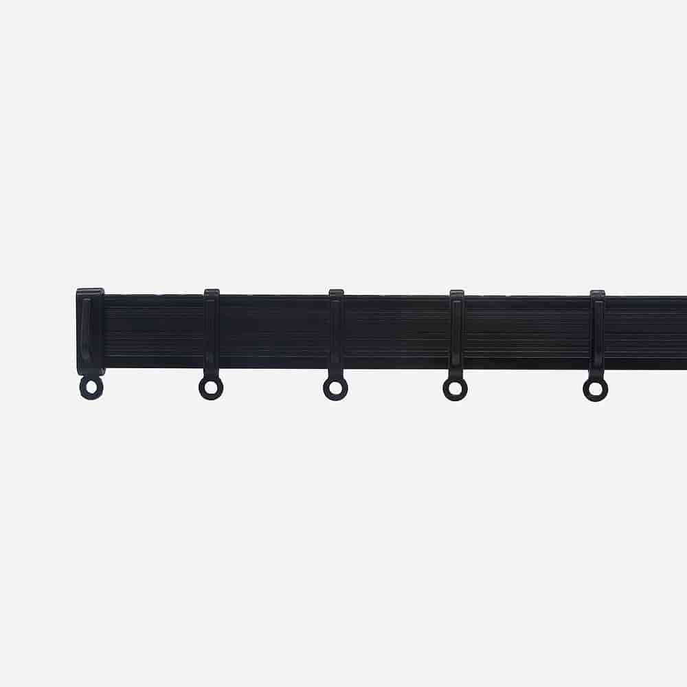 Pvc Track Rail Speedy Streamline Coiled Track Black PVC Curtain Rail | Poles Direct