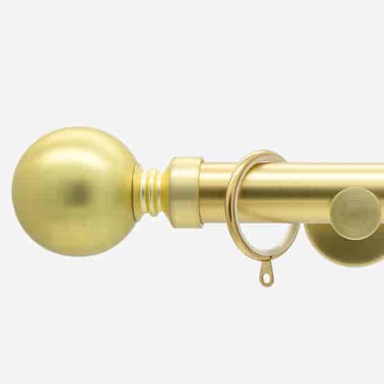 28mm Signature Brushed Gold Ball Curtain Pole