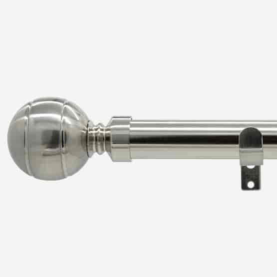 35mm Chateau Classic Stainless Steel Ribbed Ball Finial Eyelet