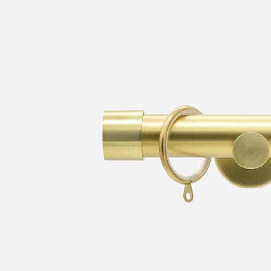 35mm Signature Brushed Gold End Cap Curtain Pole