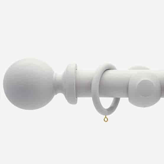 35mm Oxford Pebble Grey Ball Finial Curtain Pole