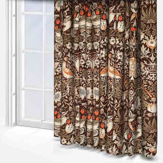 William Morris At Home Strawberry Thief Velvet Acorn