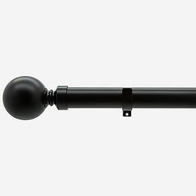 28mm Allure Classic Matt Black Ball Eyelet Curtain Pole