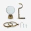 28mm Allure Classic Antique Brass Crystal Ball Bay Window