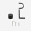 28mm Allure Classic Matt Black End Cap Eyelet