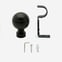 28mm Allure Classic Matt Black Ribbed Ball Eyelet