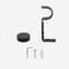 28mm Classic Matt Black Stud Eyelet Curtain Pole
