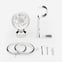 28mm Allure Classic Polished Chrome Glass Bubbles