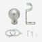28mm Allure Classic Stainless Steel Effect Ribbed Ball Bay Window