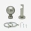 28mm Signature Brushed Steel Ball Curtain Pole