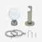 28mm Signature Brushed Steel Glass Bubbles Curtain Pole