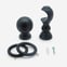 28mm Prime Black Ball Curtain Pole