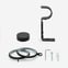 35mm Classic Matt Black Stud Curtain Pole