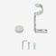 35mm Classic Stainless Steel Stud Eyelet Curtain Pole