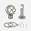 35mm Signature Brushed Steel Cage Curtain Pole