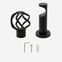 35mm Allure Signature Matt Black Cage Finial Eyelet