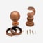 50mm Oxford Brushed Copper Ball Finial Curtain Pole