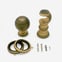 50mm Highgrove Brushed Gold Ball Finial Curtain Pole