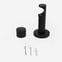 28mm Signature Matt Black and Walnut End Cap Eyelet Curtain Pole