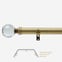 28mm Allure Classic Antique Brass Crystal Ball Eyelet Bay Window