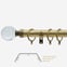 28mm Allure Classic Antique Brass Glass Bubbles Bay Window