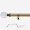 28mm Allure Classic Antique Brass Glass Bubbles Eyelet Bay Window