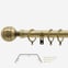 28mm Allure Classic Antique Brass Ribbed Ball Bay Window