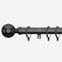 28mm Allure Classic Black Nickel Ribbed Ball