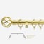 28mm Classic Brushed Gold Cage Bay Window Curtain Pole