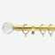 28mm Classic Brushed Gold Crystal Curtain Pole