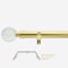 28mm Classic Brushed Gold Glass Bubbles Bay Window Eyelet Curtain Pole