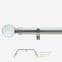 28mm Classic Brushed Steel Crystal Bay Window Eyelet Curtain Pole