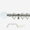 28mm Classic Brushed Steel Glass Bubbles Bay Window Curtain Pole
