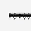 28mm Classic Matt Black Stud Curtain Pole