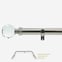 28mm Allure Classic Stainless Steel Effect Crystal Ball Eyelet Bay Window