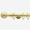 28mm Signature Brushed Gold Lined Ball Curtain Pole