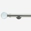 28mm Signature Brushed Steel Crystal Eyelet Curtain Pole