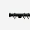 28mm Signature Matt Black Stud Curtain Pole