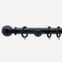 28mm Prime Black Ball Curtain Pole