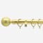 35mm Classic Brushed Gold Ball Curtain Pole